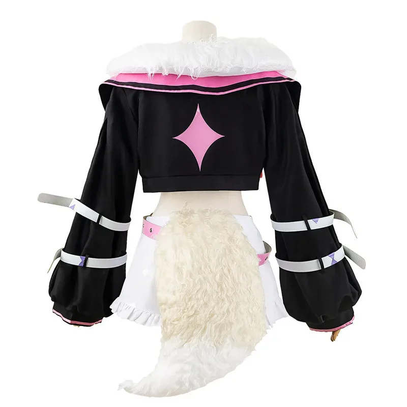 أزياء Vtuber Fuwawa Mococo Abyssgard التأثيرية Fwmc Hololive EN Advent 3rd Fuwa Moco Holo Abgadoard Girl Set شعر مستعار أنيمي