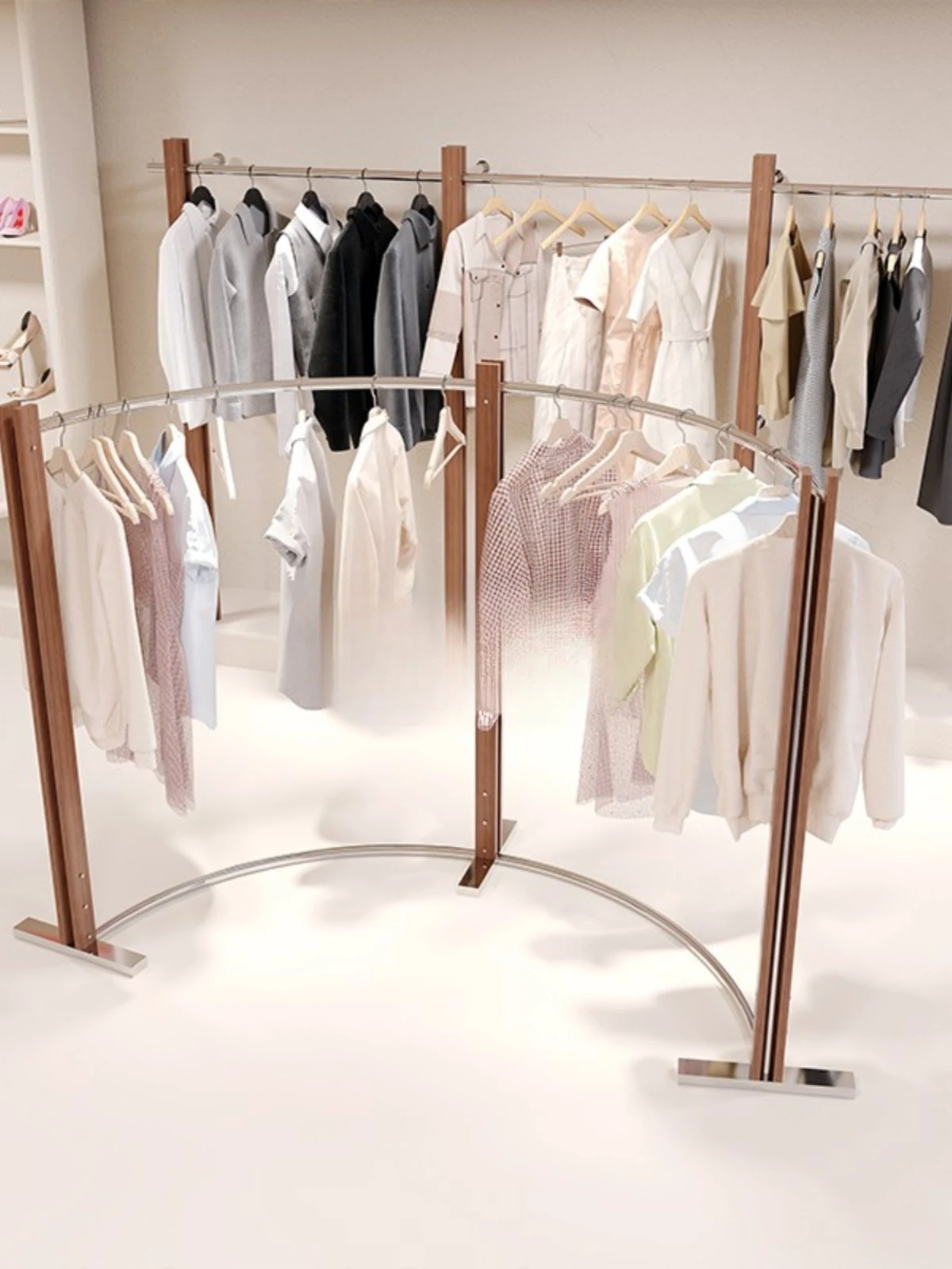 

Medieval clothing store Nakajima display rack Arc clothes display rack