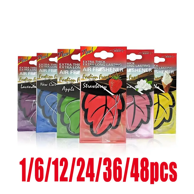 

1-48 шт. автомобильный освежитель воздуха натуральный ароматизированный чайная бумага авто подвесной ванильный парфюм аромат в форме листа автомобильные аксессуары интерьер
