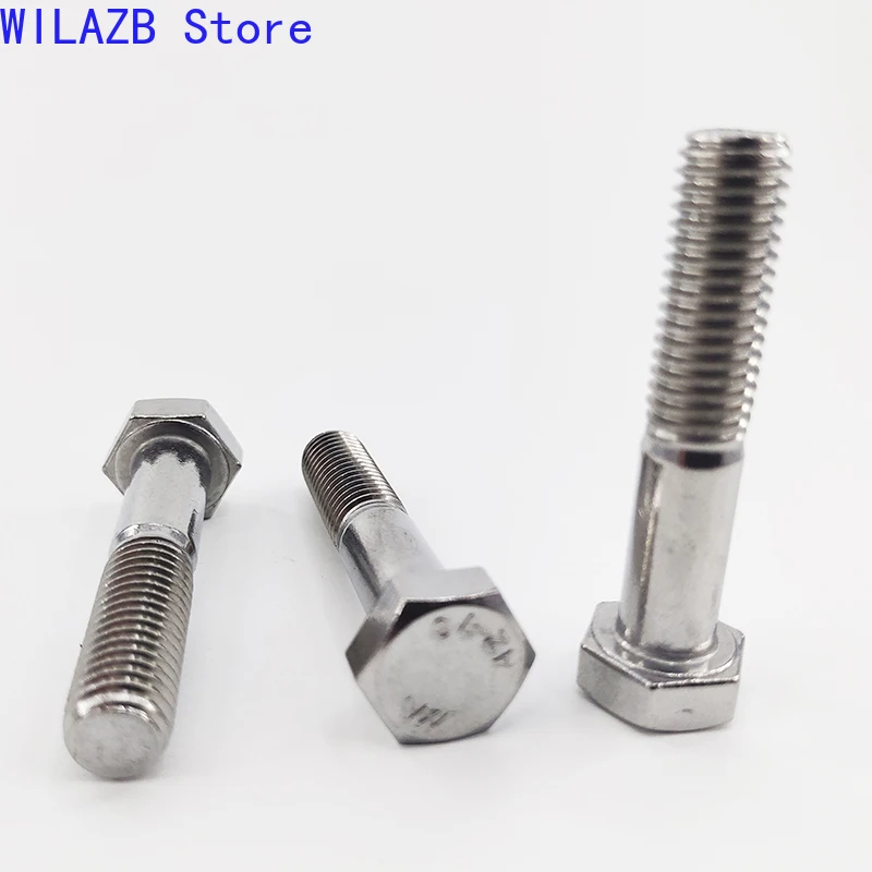 DIN931 Partially Half Thread External Hex Head Screws M6 M8 M10 M12 Stainless Steel outside Hexagon Bolts for Hardware And Tools