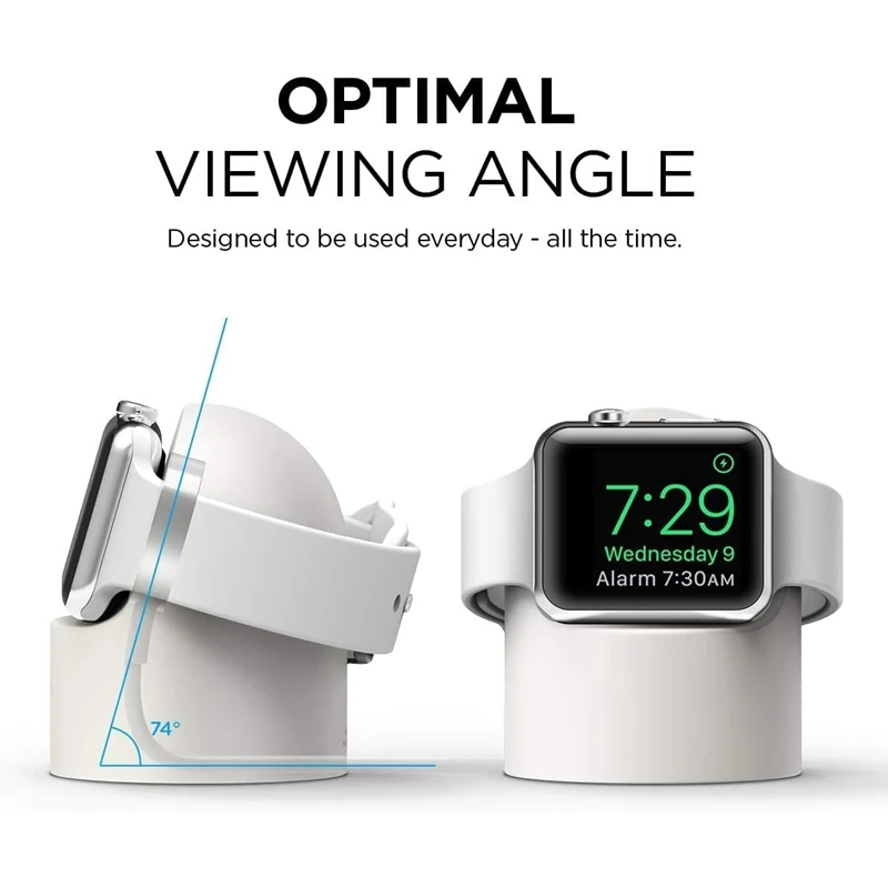 حامل شاحن لسلسلة ساعات Apple 9 8 7 6 5 3 Ultra 1 2 SE ، حامل سيليكون ، حامل كابل شحن ، محطة قفص الاتهام