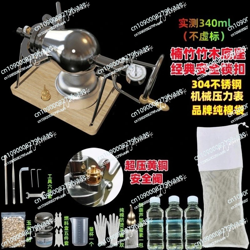 99-1000ML Stainless Steel Mini Popcorn Machine Hand Cranked Retro Style Popcorn MakerGoods in stock