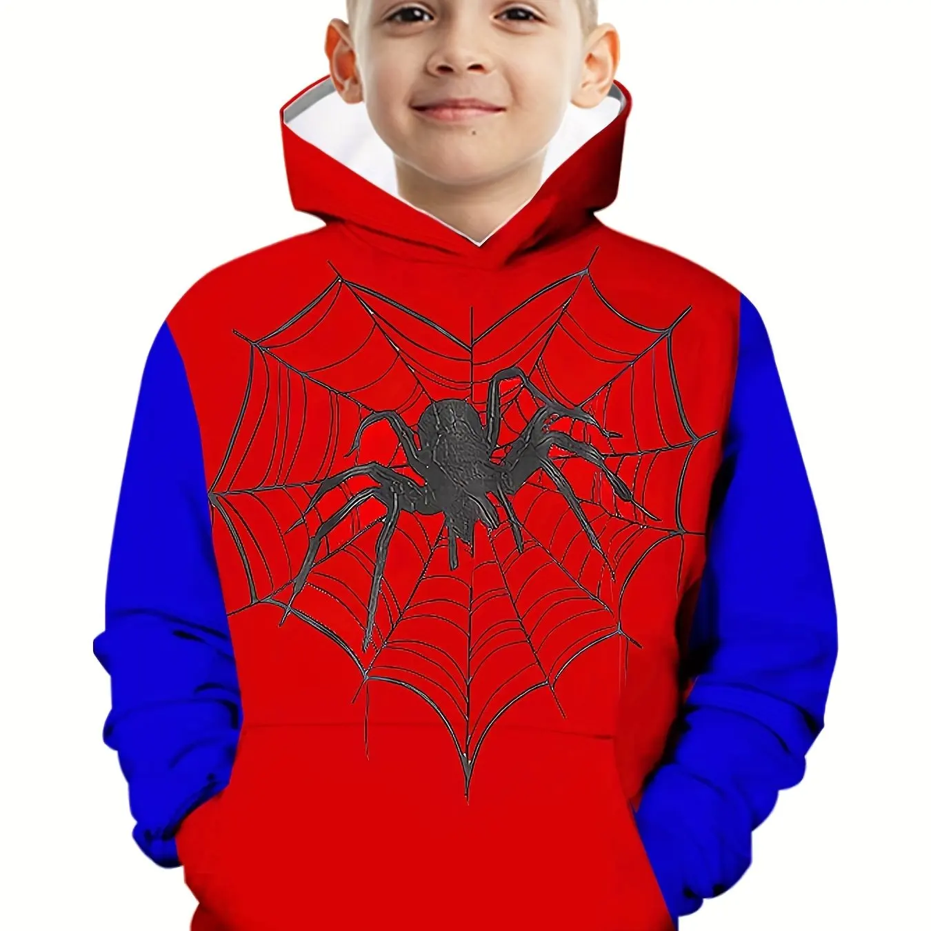 Children's Clothing Hoodies Long Sleeve Kids Clothes Boys Casual Cartoon Spiders Print Fashion Kids Autumn And Winter Clothes