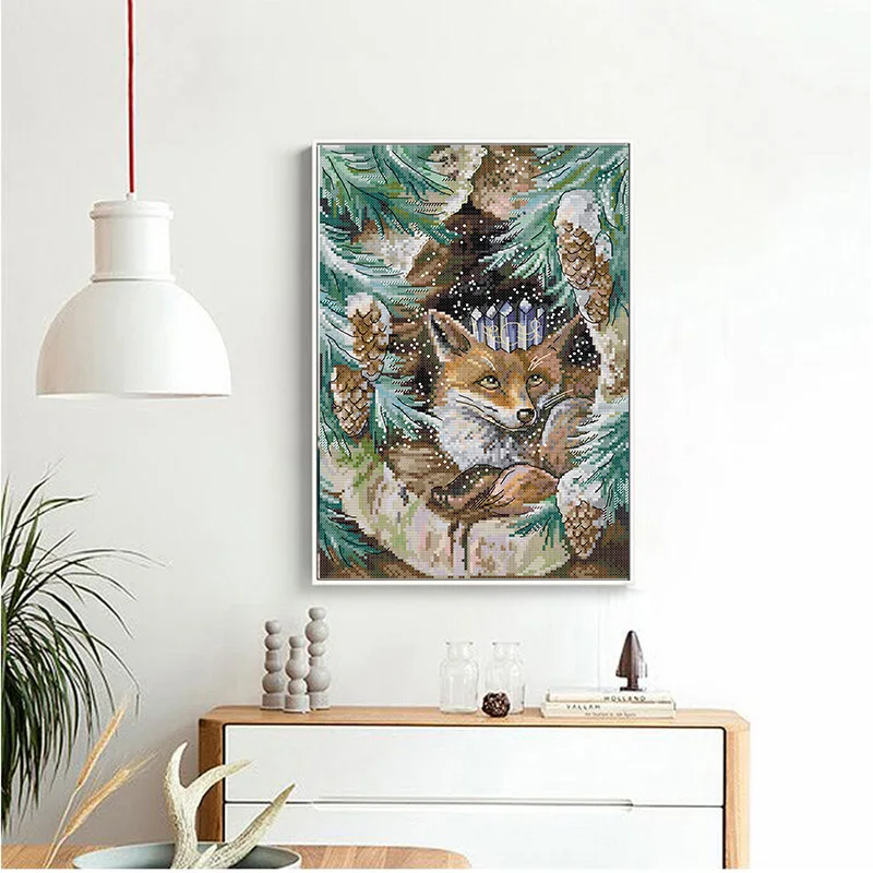 

Набор для вышивки крестом Joy Sunday, сделай сам, продукт для вышивки ручной работы с животным узором, подвесной дисплей для гостиной, украшения для дома, подарки