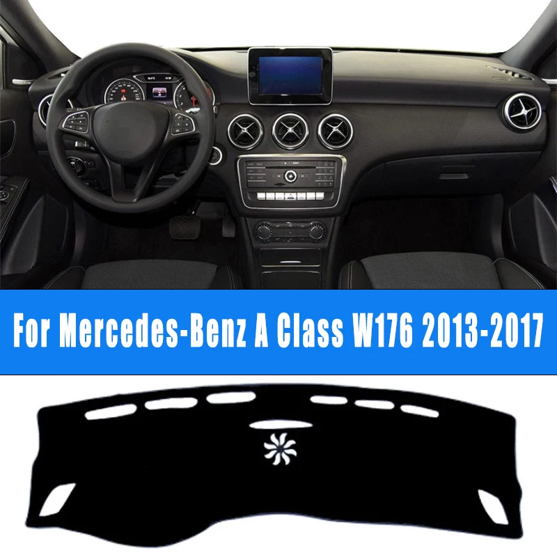 

Для Mercedes-Benz A Class W176 2013-2017 автомобильный коврик для приборной панели, накладка на приборную панель, нескользящая накидка на заказ, солнцезащитный козырек, аксессуары 2016 2015