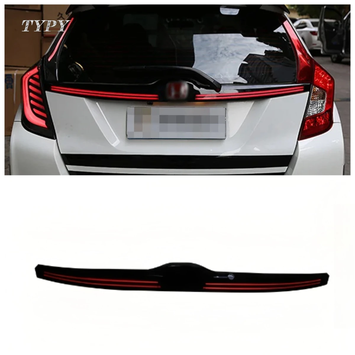 

Car Rear Taildoor Through Taillight For Honda Fit GK5 Modified LED Light Guide Running Light Brake 2014-2019