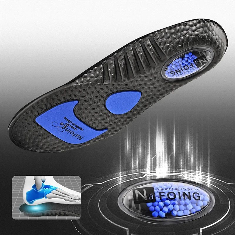 ZOOM Boost Sport  Insoles High Elastic Shock Absorbing Arch Support Flatfoot Orthopedic Insoles For Feet Ease Pressure