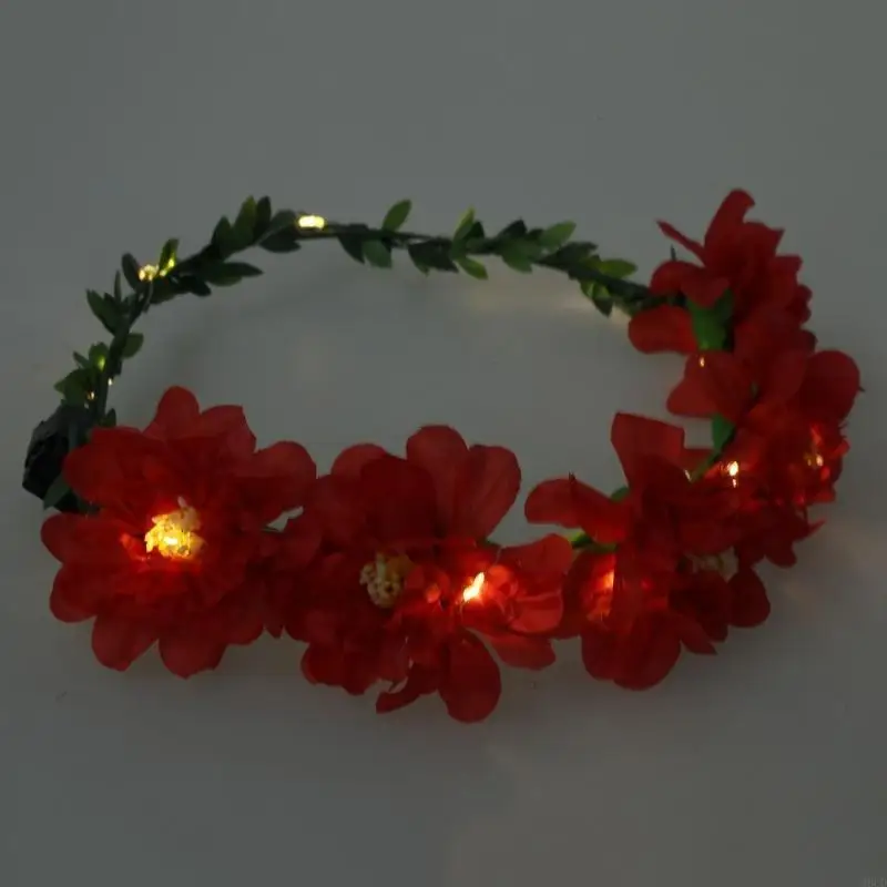 

M6CD Multipurpose Led Flower Headband Hair Decorative Wedding Birthday Festival