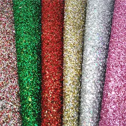 Fogli di pelle glitterata natalizia rosso verde oro argento Tissel Glitter fogli di tessuto finto per fiocchi artigianato fatto a mano fai da te W249