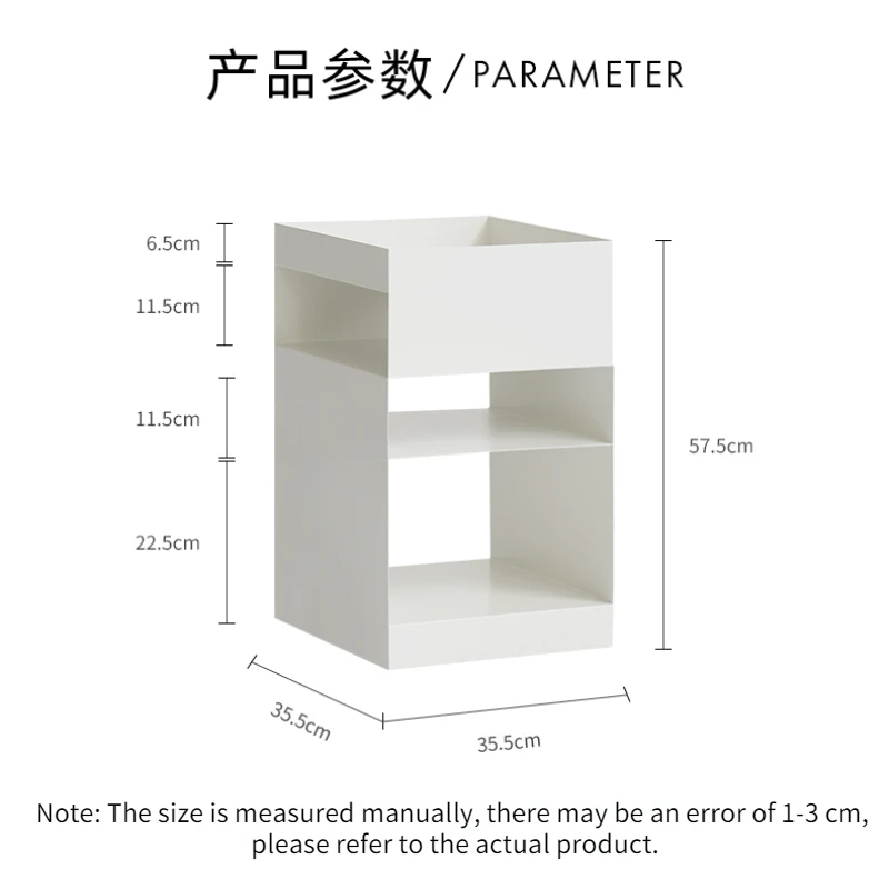 Nordic Sofa Side Tables Movable Side Cabinet Corner Tables Living Room Small Coffee Table Simple Bedroom Shelf Bedside Cabinets