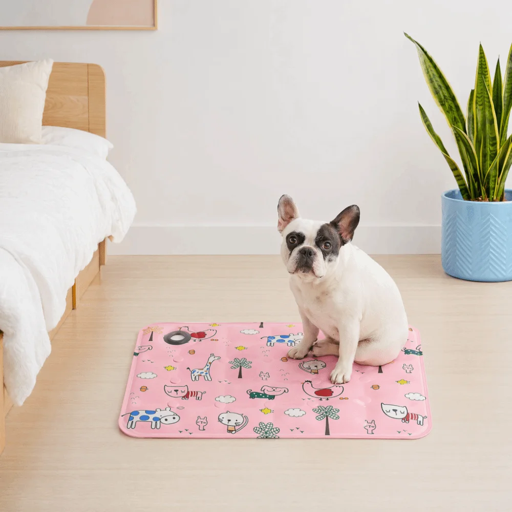 Cartoon Pet Cooling Mat Non-Slip Anti Bite Pet Ice Cushion Moisture-proof Self Added Water Cat Sleeping Pad for Small Dogs