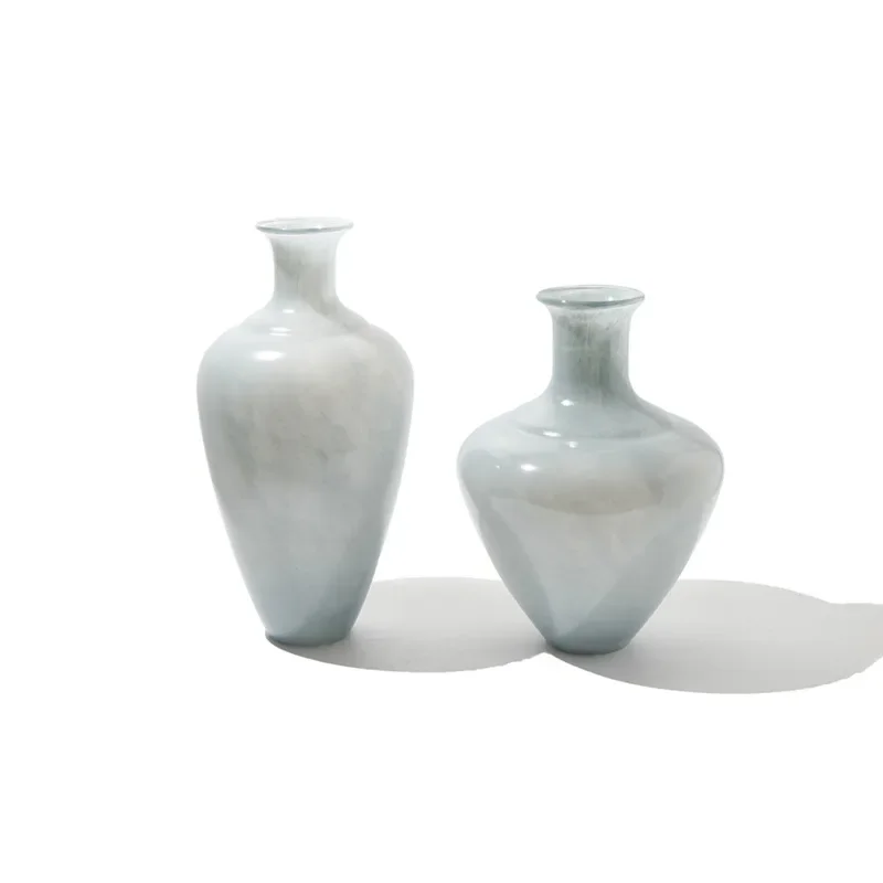 

Modern simple soot floor large hanging bell glass vase handmade art big belly horse drunk wood