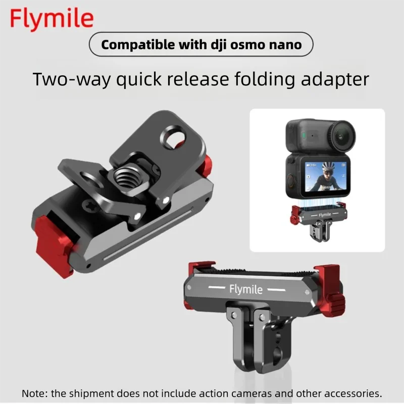 

Metal Magnetic Quick Release Adapter Mount Action Camera Foldable Cam Stand 1/4" Adapter for DJI Osmo Nano