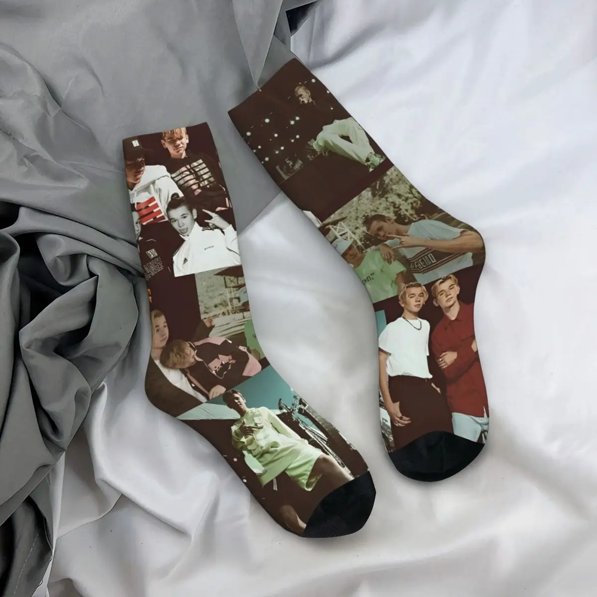 Chaussettes de skateboard absorbant la transpiration pour hommes et femmes, Marcus et Martinus Twin Pop, Hip Hop, Automne, Hiver