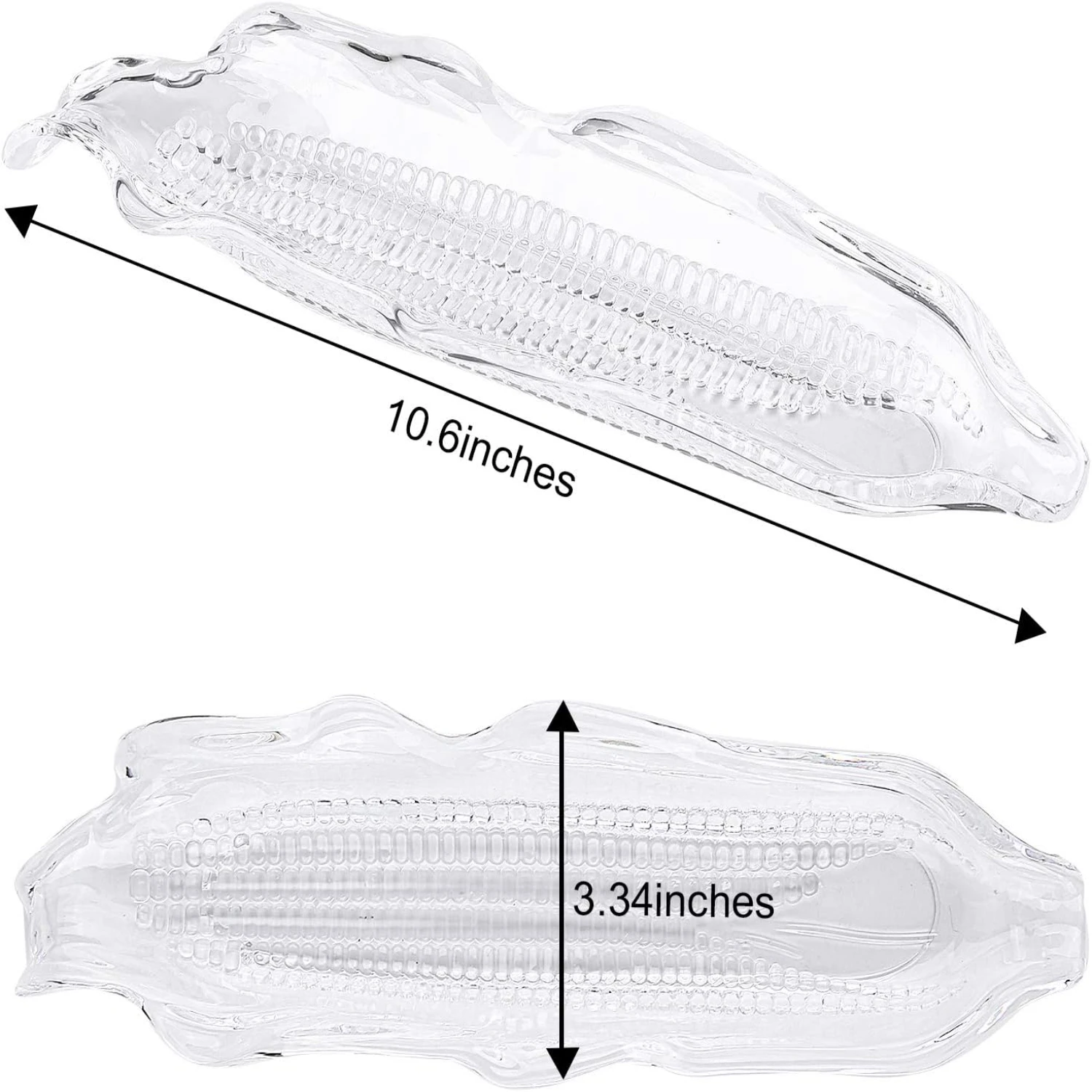 Translucent Plastic Corn Trays - Set of 12 - Ideal for Corn on the Cob | Perfect for Parties and BBQs - High-Quality Corn Holder