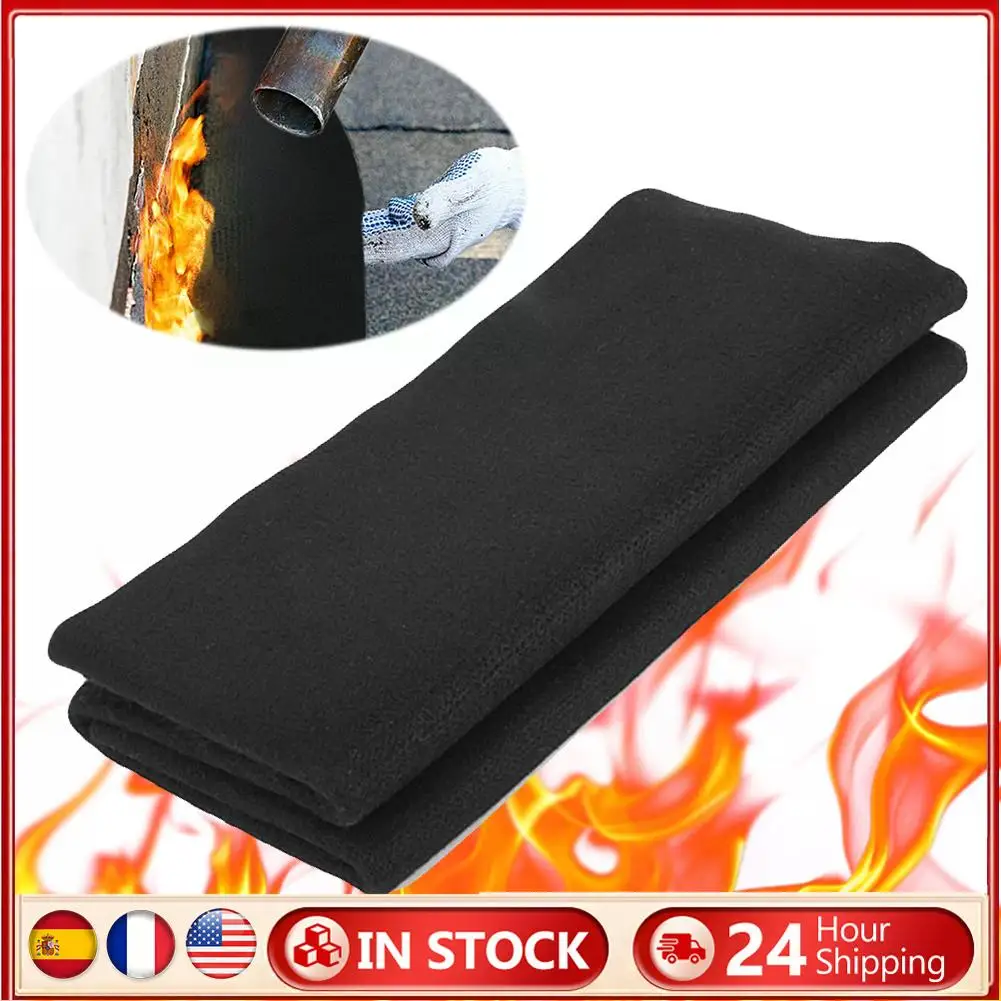 

Fireproof Welding Blanket Up To 1800°F Flame Retardant Fabric Brazing Heat Shield Mat for Welding Grills Smokers and Stoves