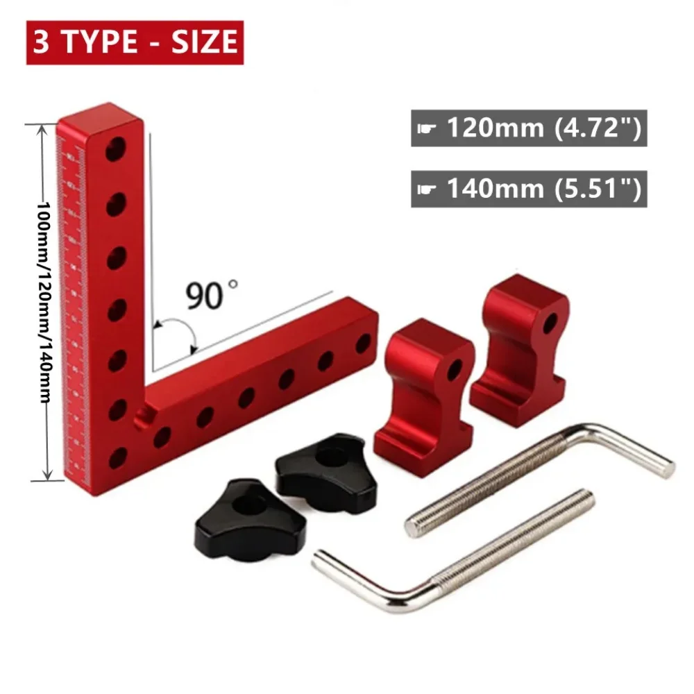 90 Degrees L-Shaped Auxiliary Fixture Splicing Board Positioning Panel Fixed Clip Carpenter\'s Square Ruler Woodworking Tool