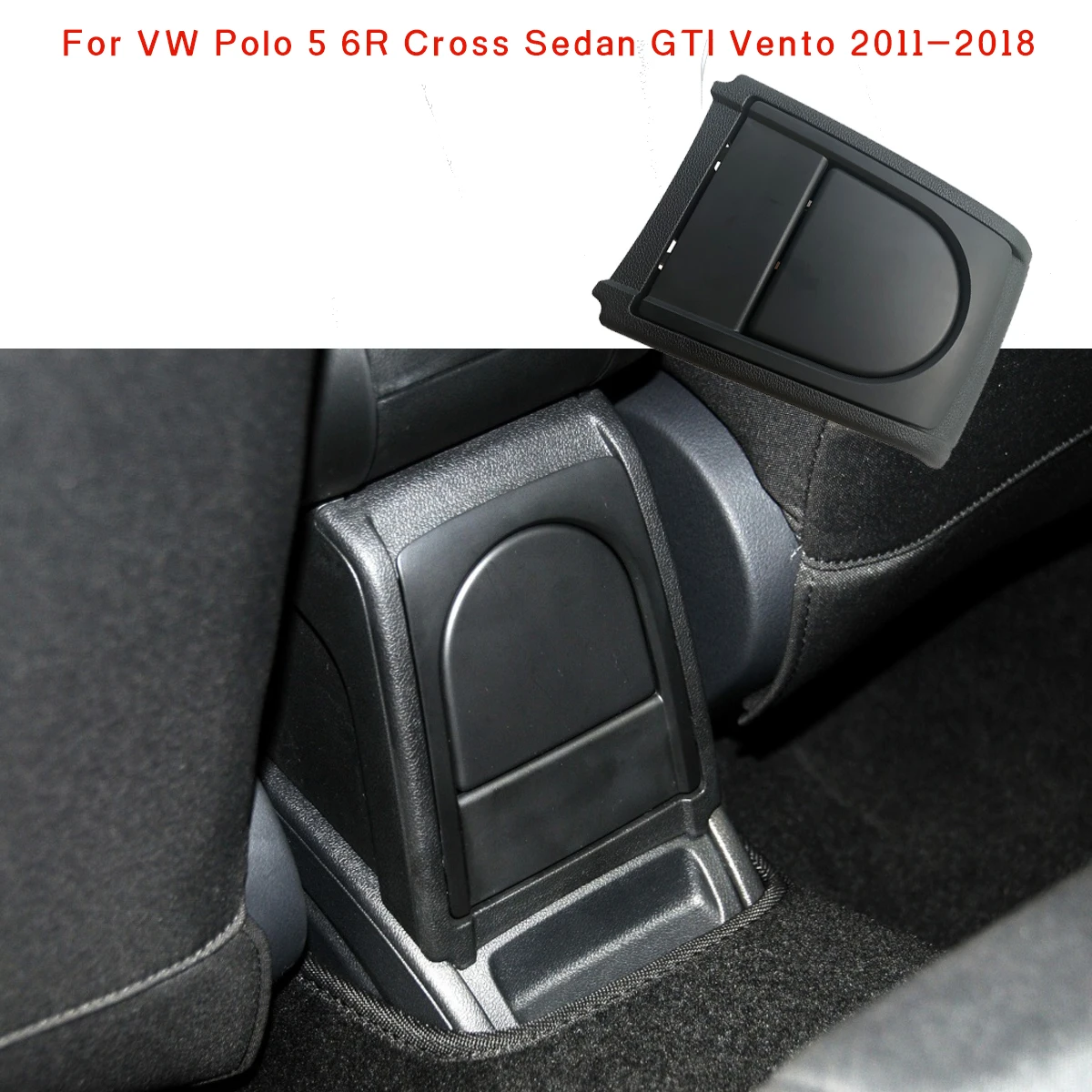 New Rear Center Console Water Cup Drink Holder For VW Polo 5 6R Cross Sedan GTI Vento 2011-2018 Accessories 6R0862531A 6RD862531