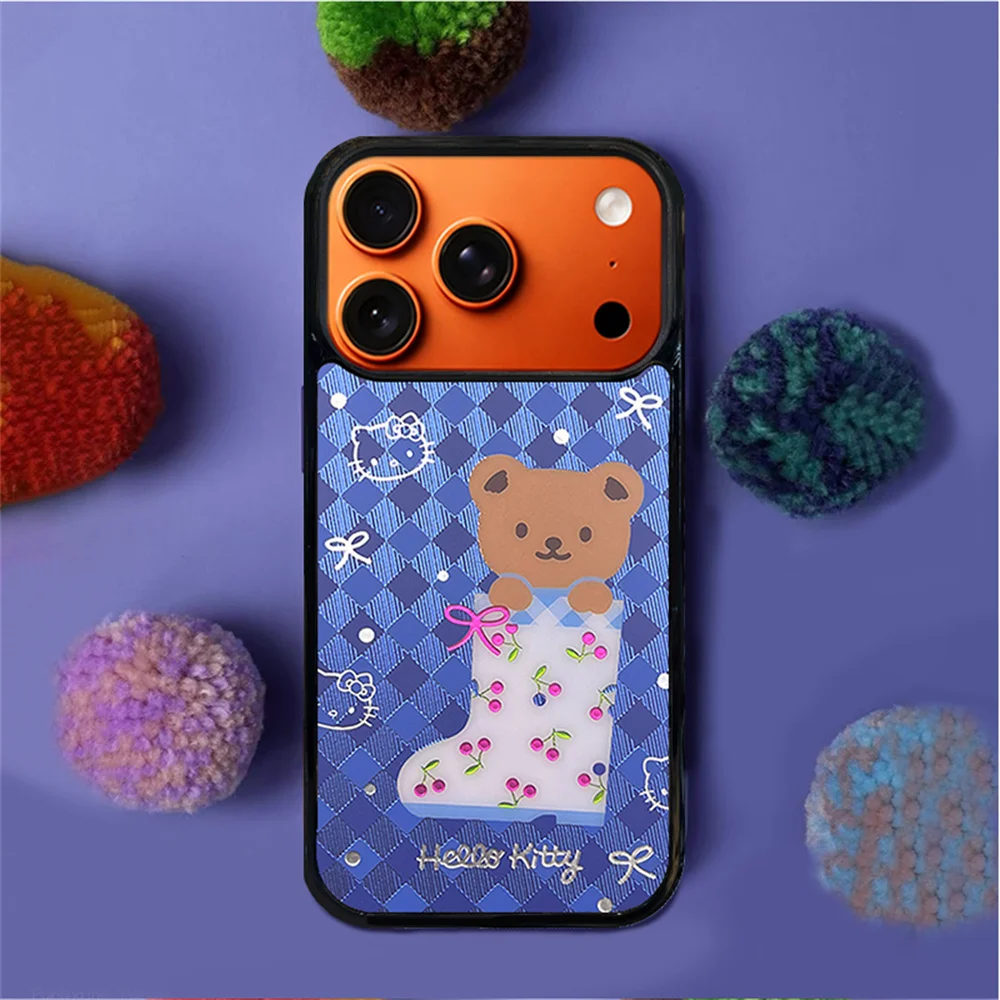 

Cute Cherry Hellokitty Magnetic Phone Case for iPhone 15 Pro 14 13 16 Max 17 Pro Max Cases Cartoon Shockproof Cover Kawaii Funda