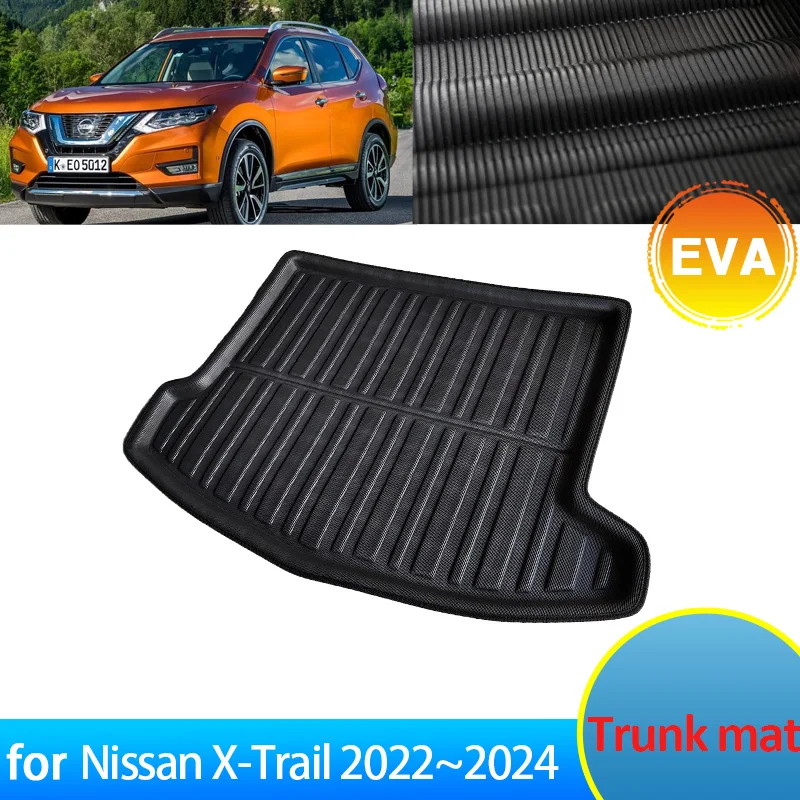 

Для Nissan X-Trail XTrail 2022 X Trail T33 Rogue 2023 2024, аксессуары, автомобильный коврик для заднего багажника, водонепроницаемый напольный коврик, коврик для багажника