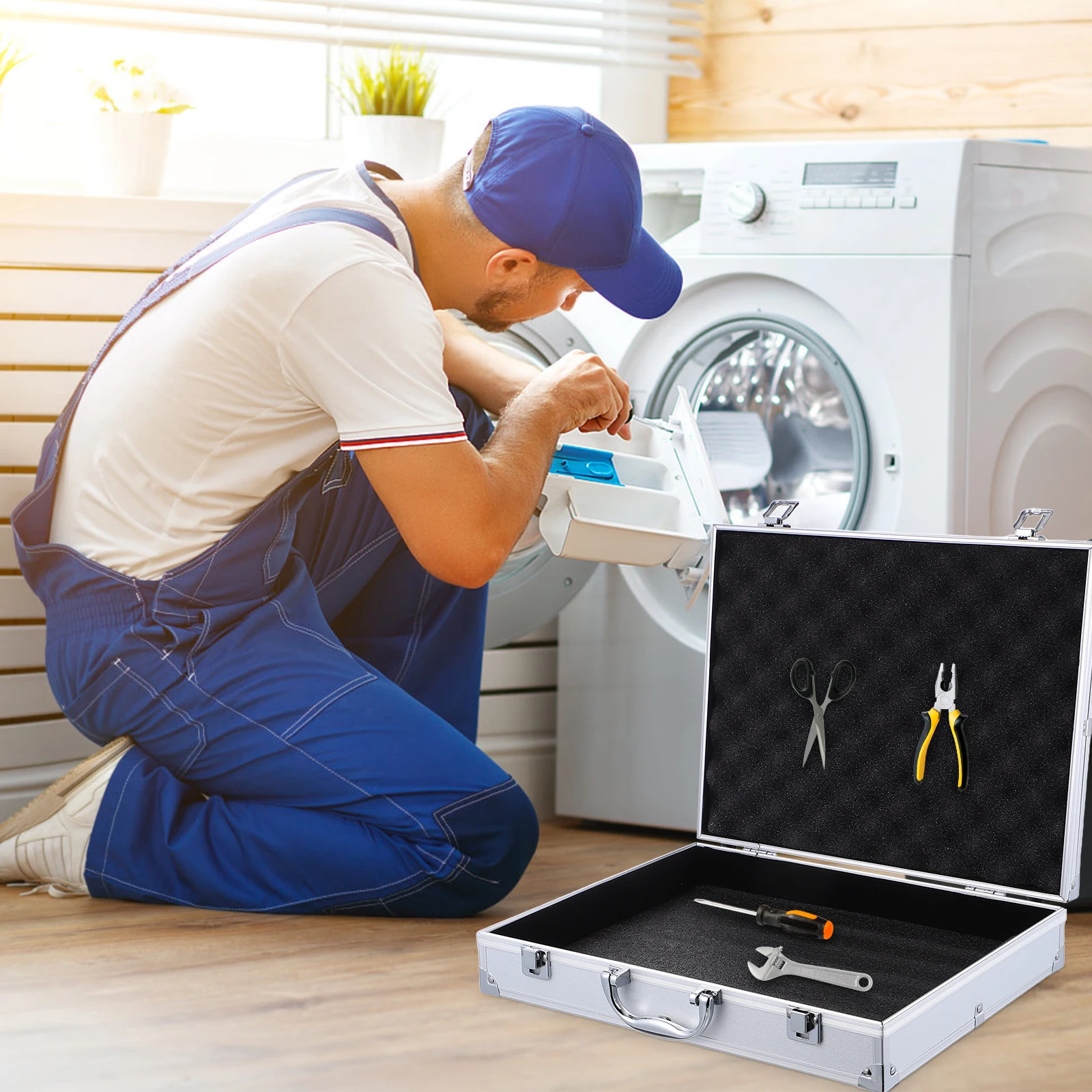 

Aluminum Toolbox Capacity Storage Portable Aluminum Tools Container Alloy Tools Container Medicine Medicine Box Box