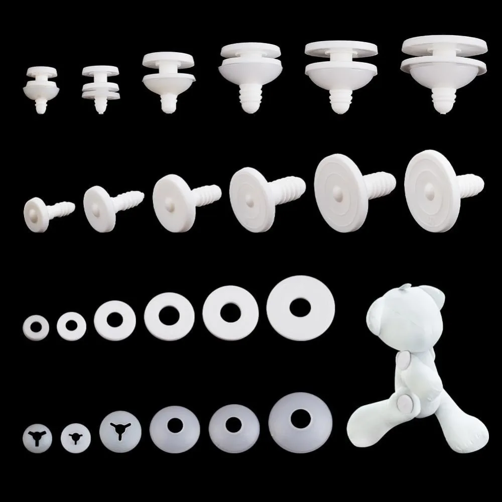 36 Sets Craft Joints, Double Layer Safety Joint 6 Sizes Moveable Animal Joints Limbs Head Connect Joints for Teddy Bear Crochet