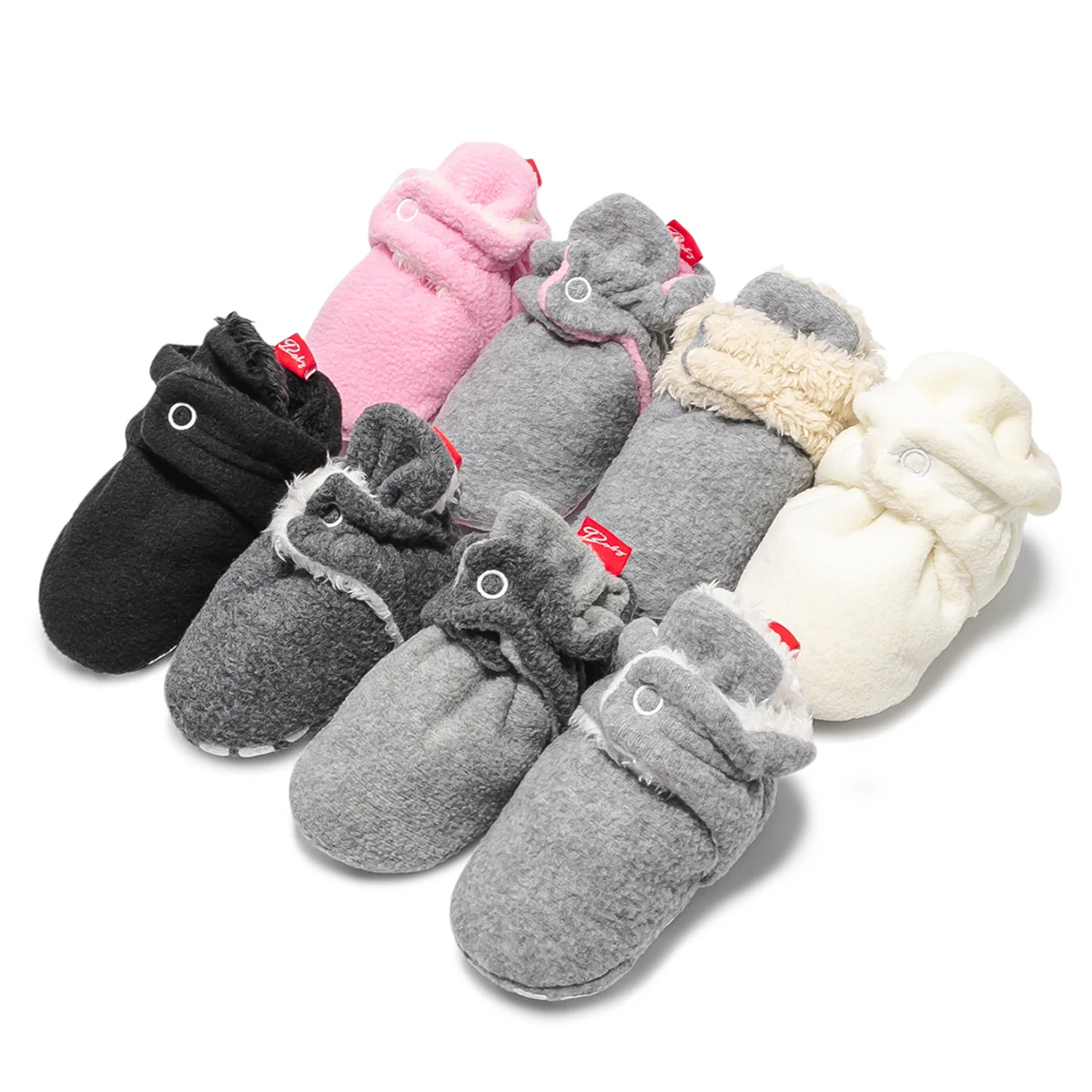 KIDSUN Baby Socks Shoes Knitted Multicolor Striped Non-Slip Winter Baby Boy Girl Shoes Cotton First Walkers Newborn Infant Socks