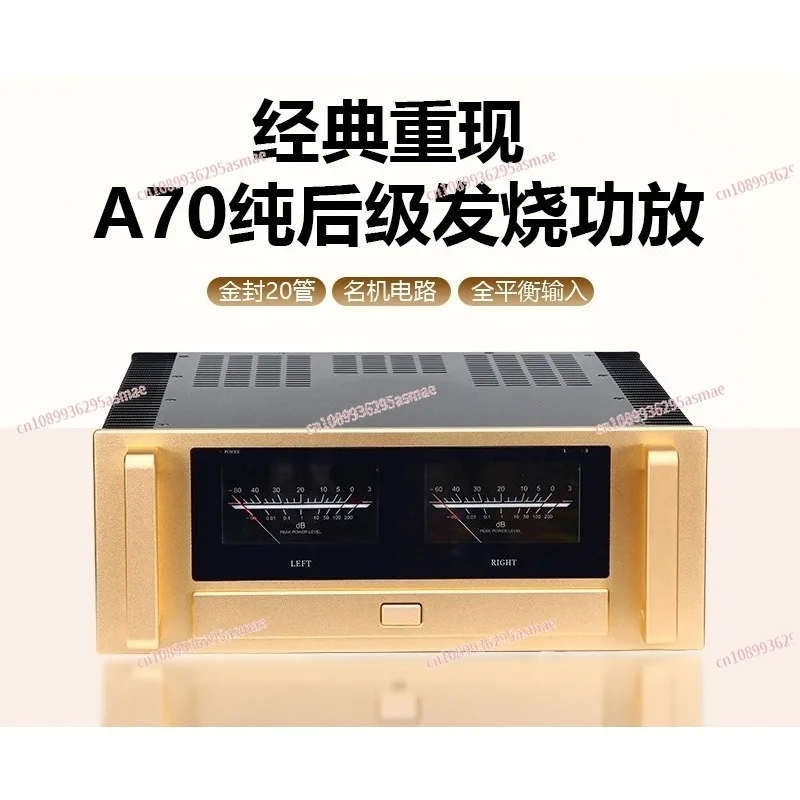 A70 Pure Rear Stage Power Amplifier HiFi Audiophile Grade Fully Balanced High Power Gold Sealed Tube Tube Sound Home Audio