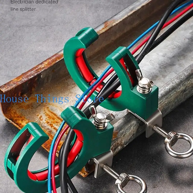 652F 2Pieces Nonslip Cable Guide Pulley System For Power Engineers And Installation Professional Building Site Applications