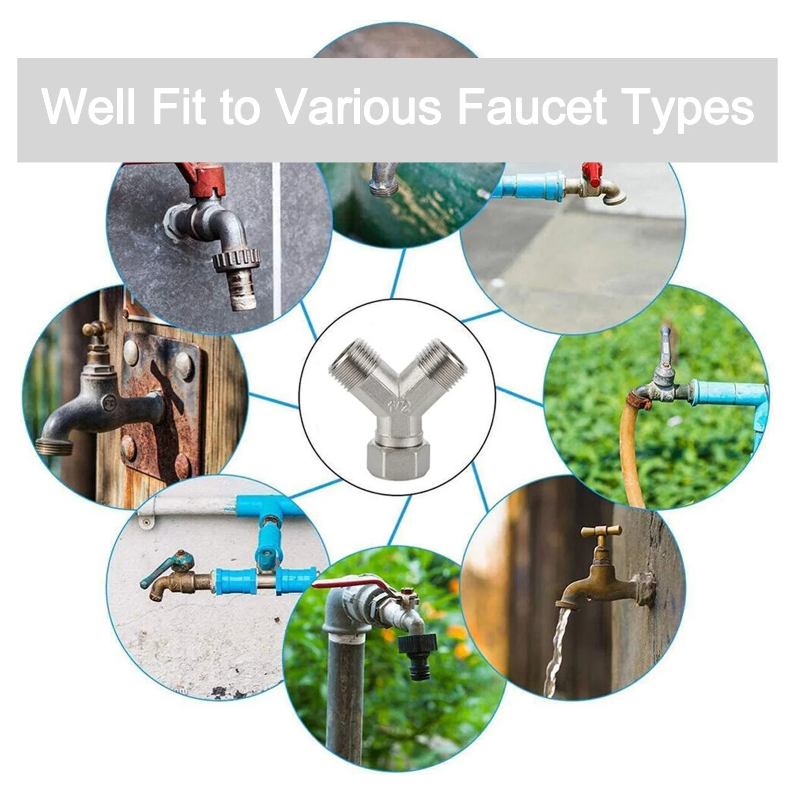 

Медный Y-образный соединитель с наружной резьбой 1/2 дюйма для подключения посудомоечной машины и стиральной машины к одному источнику горячей воды