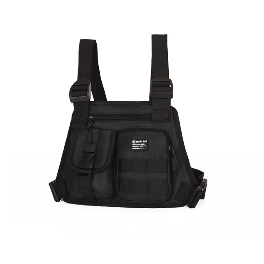 Casual Oxford Cloth Fashion Chest Bag Large Capacity Multi Pocket Men Vest Bag Mountaineering Bag Waterproof Outdoor Sports Bag
