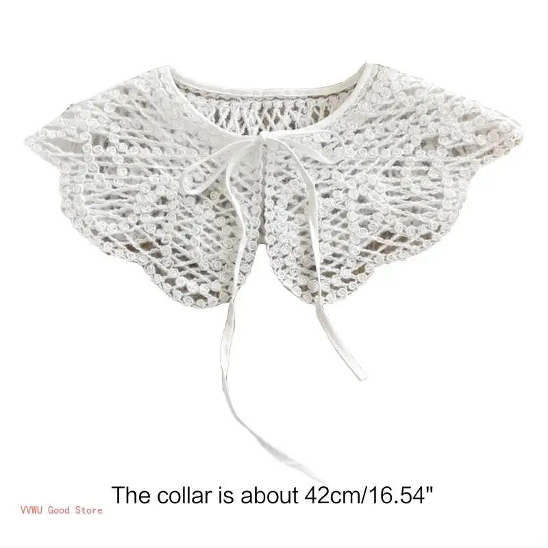29 Styles Women Sweet Detachable Collar Shawl Hollow Embroidery Lace Scarf Cape