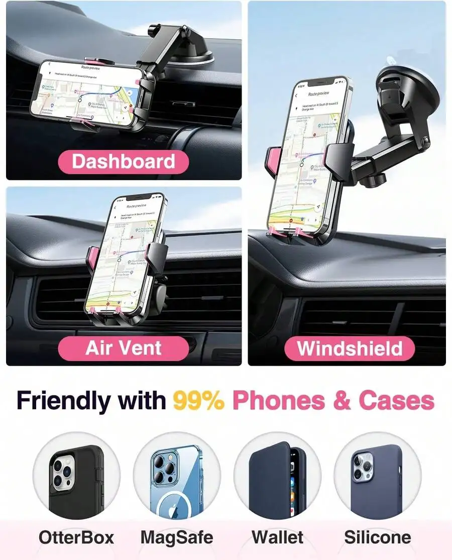 Maximum Suction And Military Grade Ultimate Car Phone Holder [Patent And Safety Certificate] Phone Holder Truck, Used For