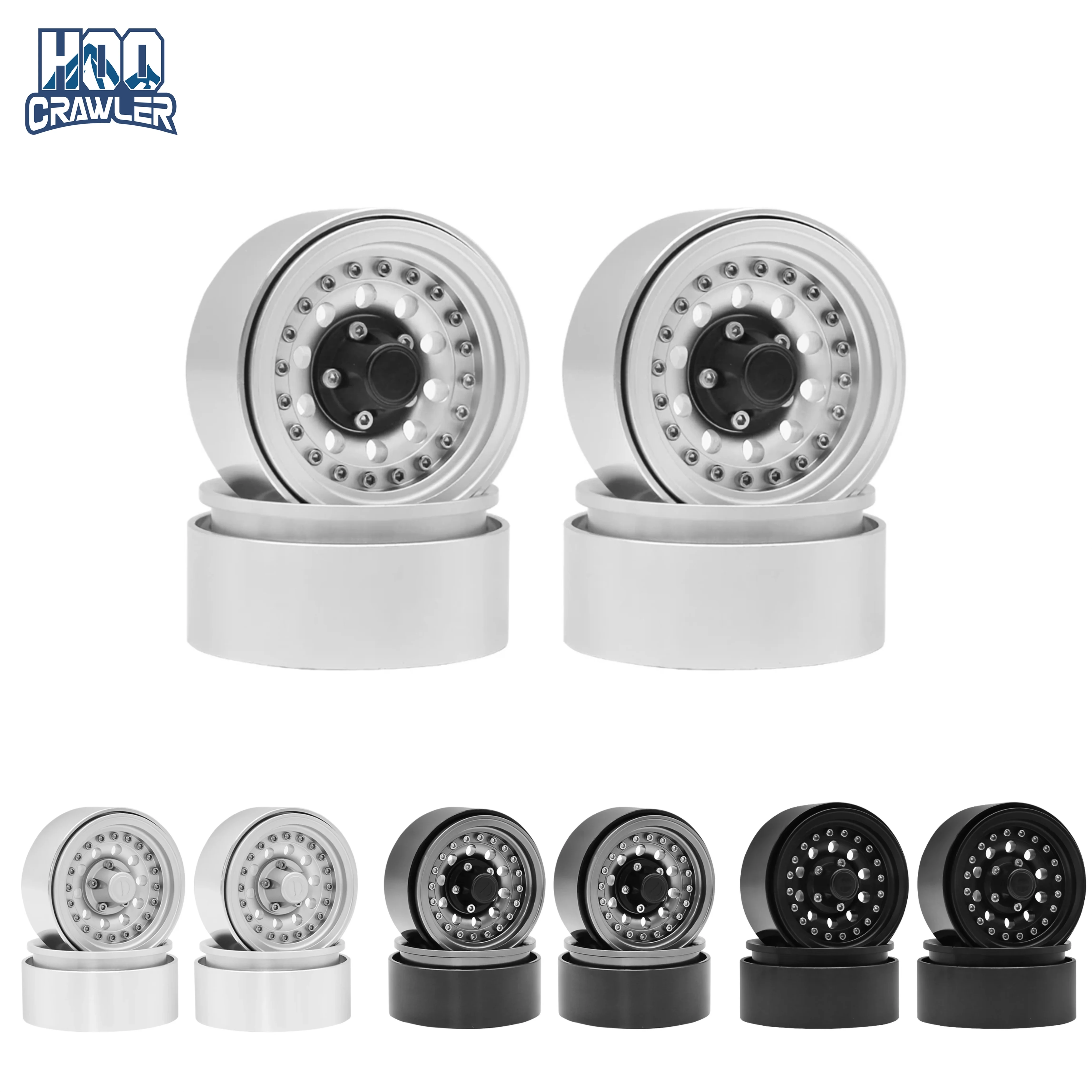 1/10Metal 1.9 Beadlock Wheel Hub Rim for 1/10 RC Crawler Axial SCX10 III Capra 90046 AXI03007 TRX4 RedCat  D90  D110