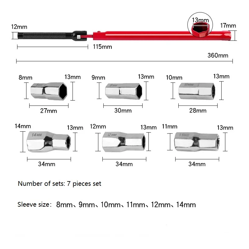 Household Sink Wrench Kitchen Toilet Bathroom Faucet Valve Disassemble Water Pipe Loosen Sleeve Wrench Tool