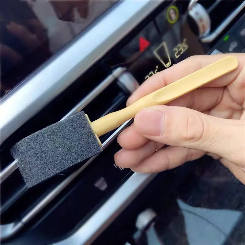 Car Air Vent Cleaning Sponge Brush Auto Interior Detailing Duster For Air Conditioner Outlet Grille Gap Cleaning Tools