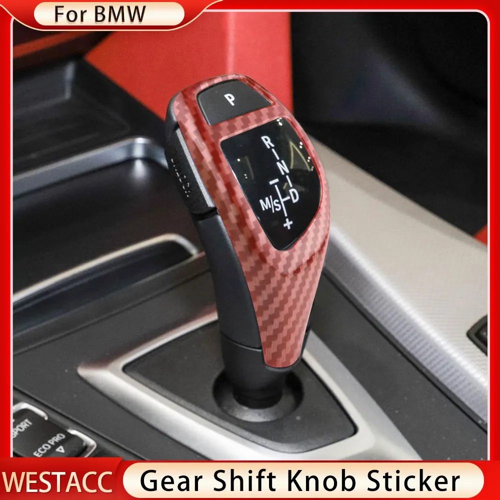 ألياف الكربون والعتاد التحول المقبض غطاء ملصق لسيارات BMW F30 F10 F15 F07 F20 F21 F34 F35 F31 1/3/4/5 سلسلة X3 X4 X5 X6 اكسسوارات #3