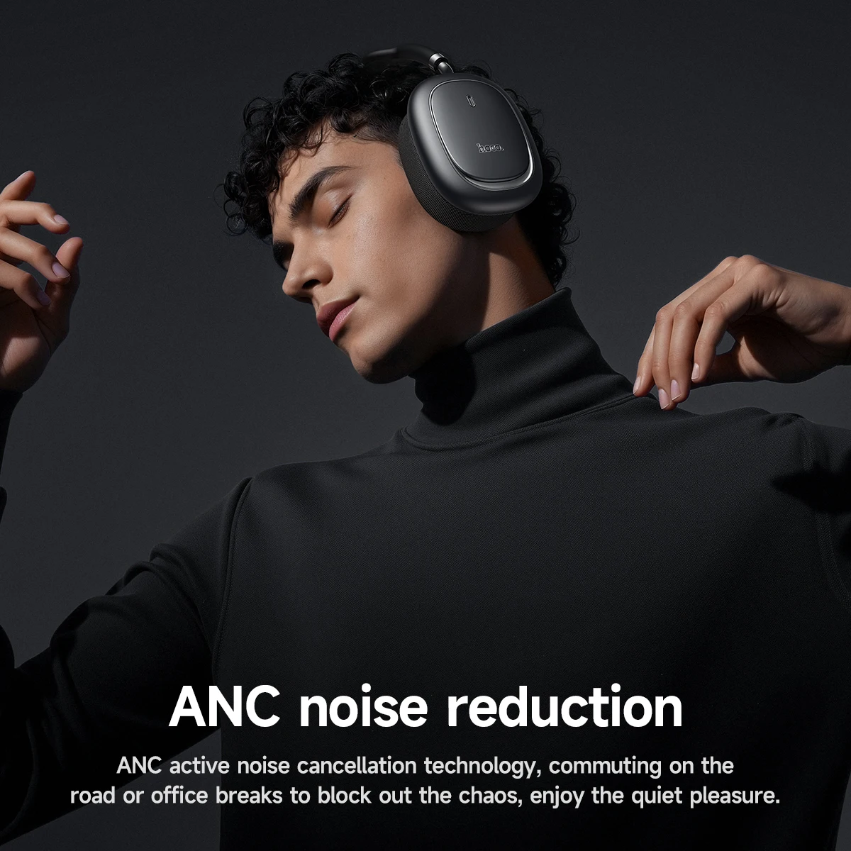 Over The Ear ANC Noise Cancelling Bluetooth 6.0 Headphone Big Wireless Earphones APP Function Sports Headsets For IPhone Samsung