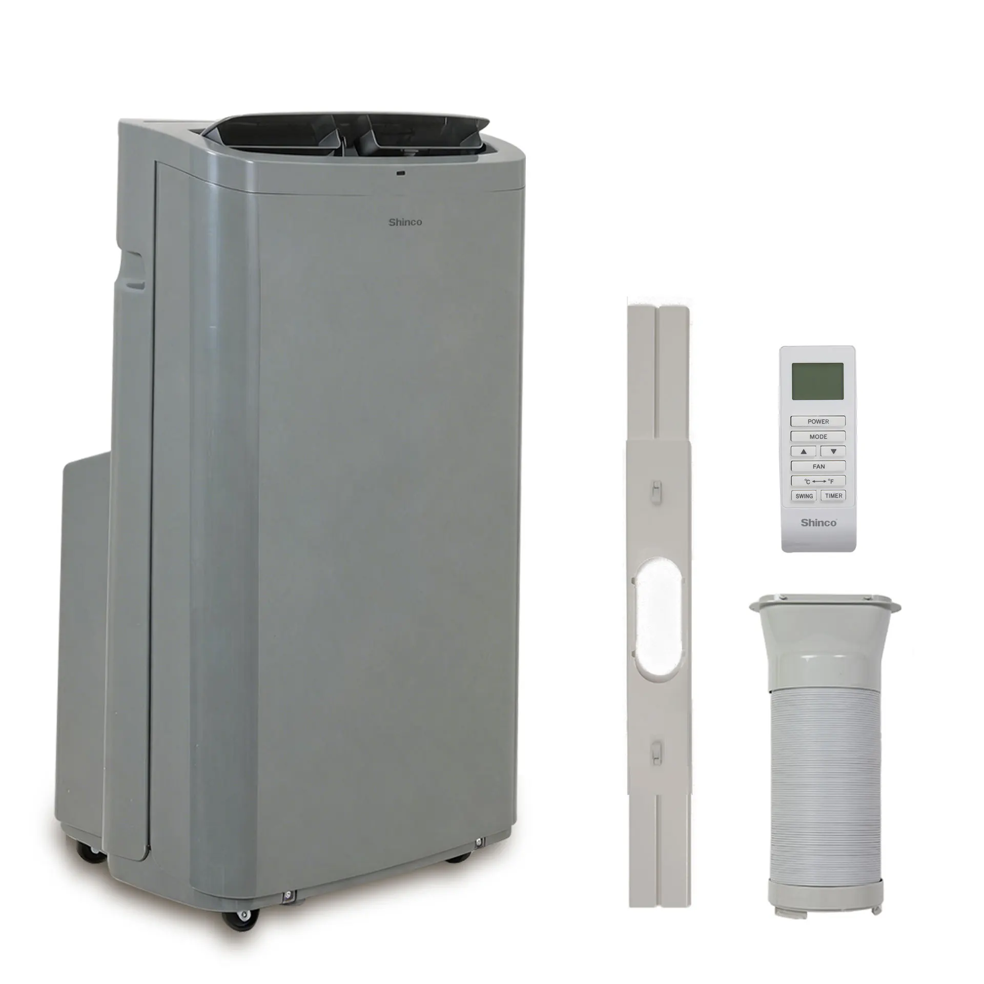 Shinco 14,000 BTU Portable Air Conditioner, Portable AC Unit with Built-in Cool, Dehumidifier & Fan Modes for Room up to 700 sq.ft, Room Air Conditioner with Remote Control, Installation Kit