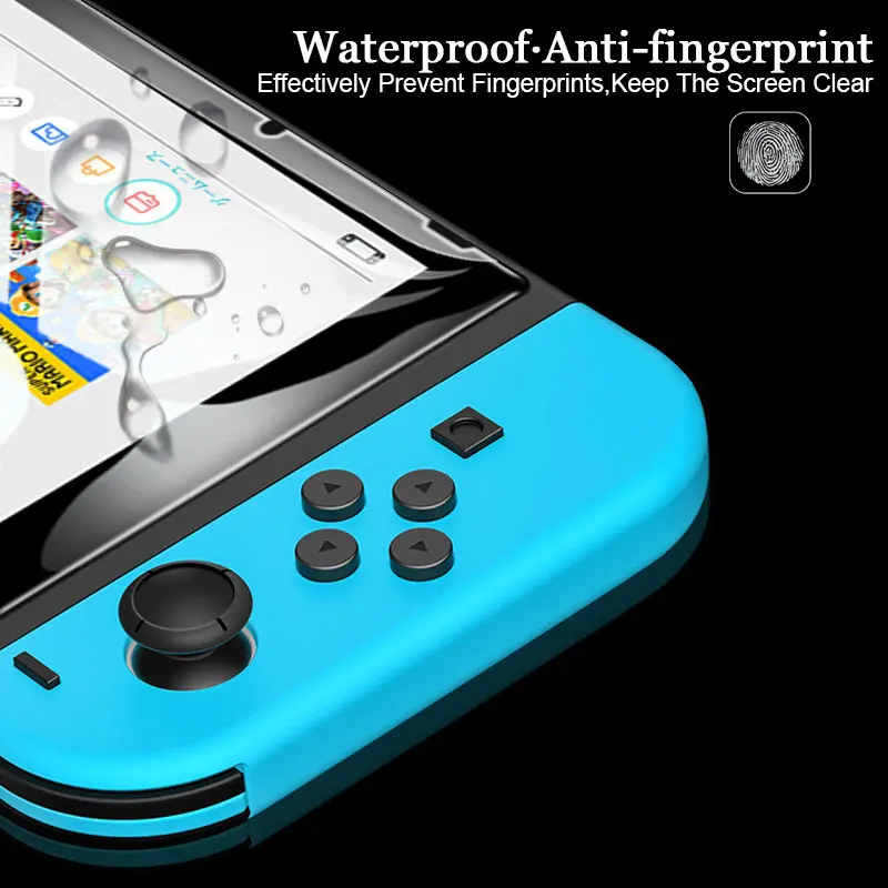 Pellicola protettiva in vetro temperato colorato per Console di gioco Nintendo Switch NS Lite custodia protettiva per schermo a copertura totale con