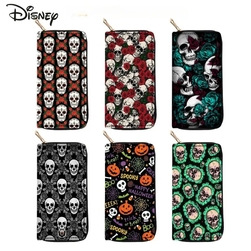 

Disney New Women's Long Wallet Fashionable High Quality PU Men's Card Bag Storage Cartoon Versatile Multi Functional Zero Wallet