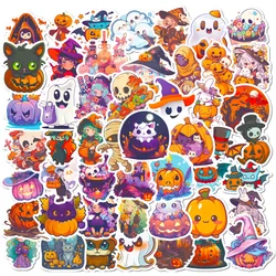 Halloween Adhesive Stickers – 10/25/50pcs Funny Pumpkin Spider Ghost Window Clings DIY Laptop Luggage Guitar and Skateboard