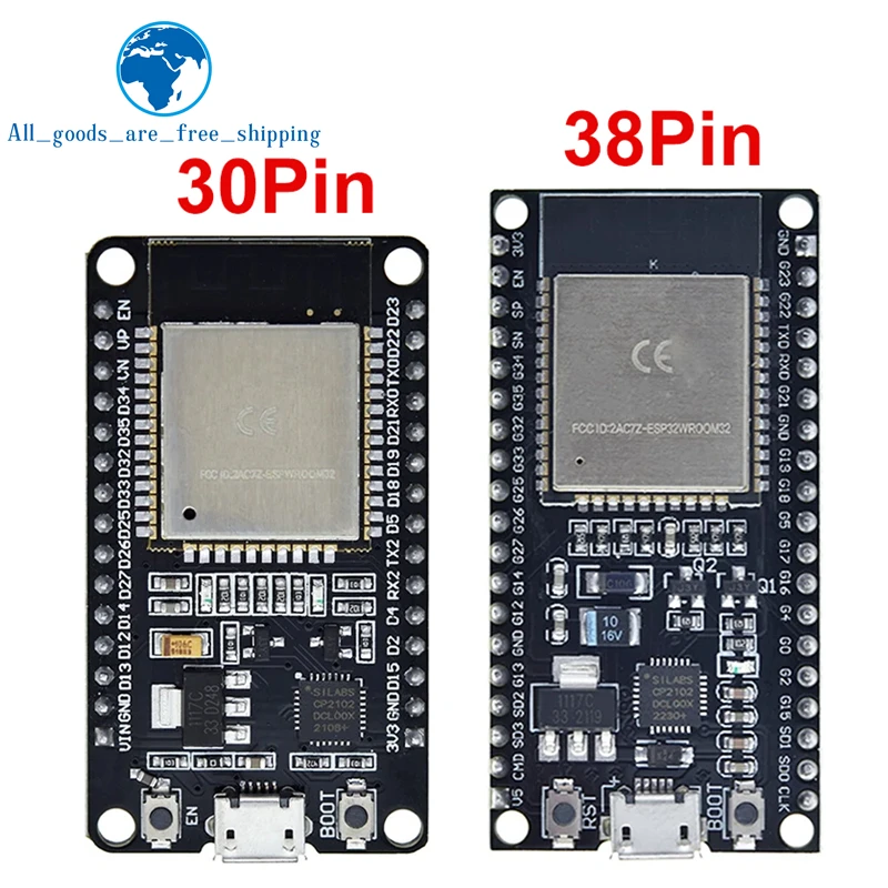 TZT ESP32 Development Board WiFi+Bluetooth Ultra-Low Power Consumption Dual Core ESP-32S ESP32-WROOM-32D ESP32-WROOM-32U ESP 32