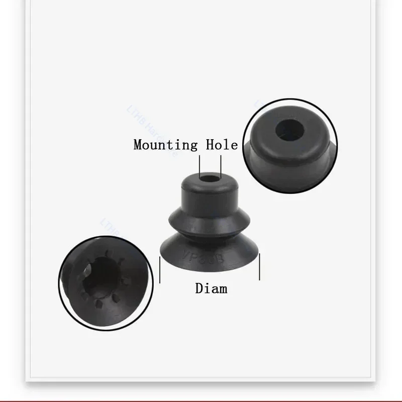 PISCO Type Vacuum Sucker VP10RSN/VP20BSN Silicone Double Multi-layer Nozzle Injection Molding Machine Manipulator Accessories