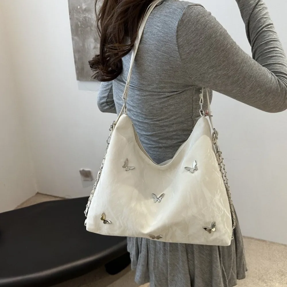 

Fashion Multifunctional Butterfly Shoulder Bag Shopping Bag Y2K Large Capacity Handbag Tote Bag Storage Bag PU Backpack Outdoor