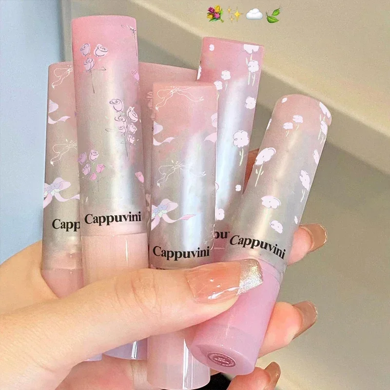 Cappuvini Mirror Glass Lip Gloss Lipstick Hydrating Clear Water Lip Glaze Moisturizing Lips Tint Lip Makeup Korean Cosmetics