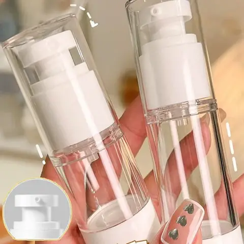 10/15/30/50/80/100ML Travel Clear Airless Cream Pump Bottle Refillable Reusable Vacuum Dispenser Airless Container makeup Bottle