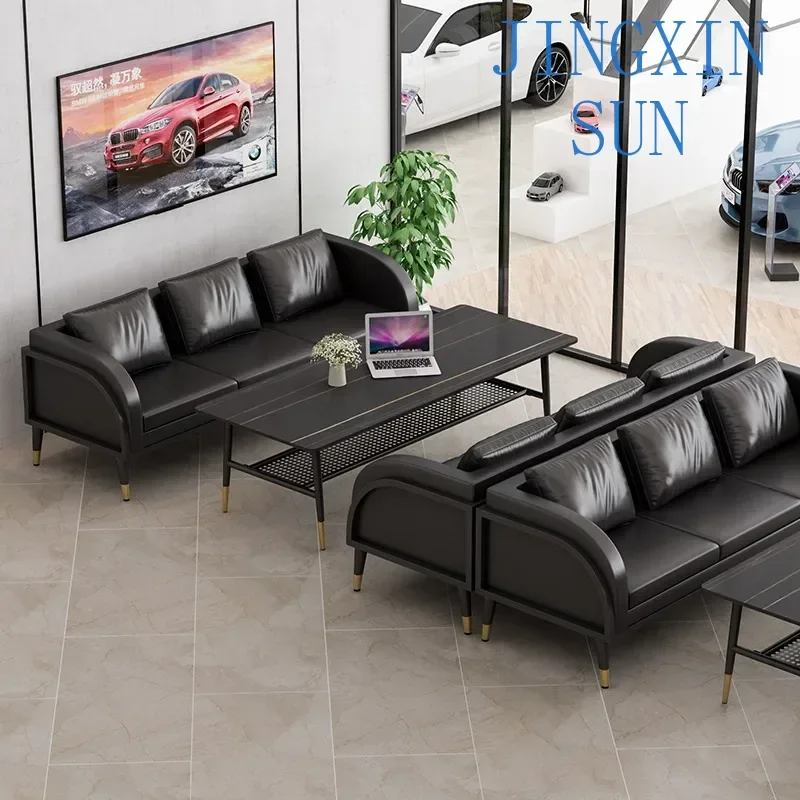 Modern simple light luxury office reception sofa business VIP rest area 4S store after-sales coffee table combination