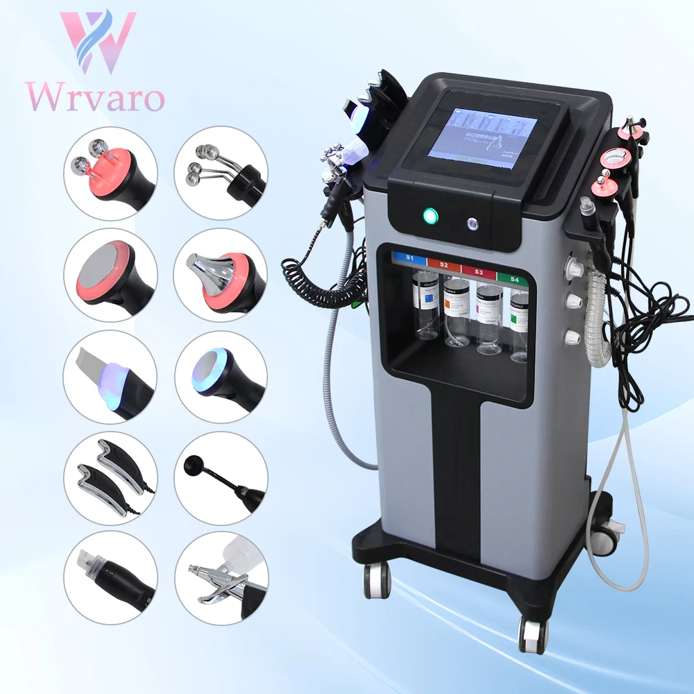 10-in-1 Bubble Oxygenatie Ultrasone Scrubber Hydrodermabrasie Gezichtsschoonheidsmachine Vrouwen Esthetische Schoonheidsapparatuur