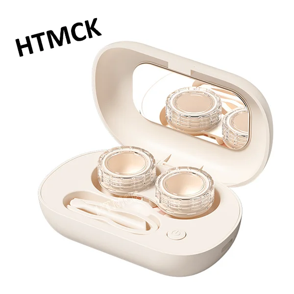 Portable Sonic Contact Lens Cleaner, High Frequency Vibration Contact Lens Cleaning Machine, IPX4 Waterproof, 20-30 Days Long Ba